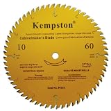 Kempston 99330 10-Inch by 60 Tooth Industrial Thick Kerf Cabinetmaker's Crosscut Blade with 5/8-Inch Arbor and Teflon Coating