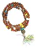 Yoga Gift Idea- Rudraksha Navgraha Rosary Mala Prayer Bead Meditation Necklace Bracelet