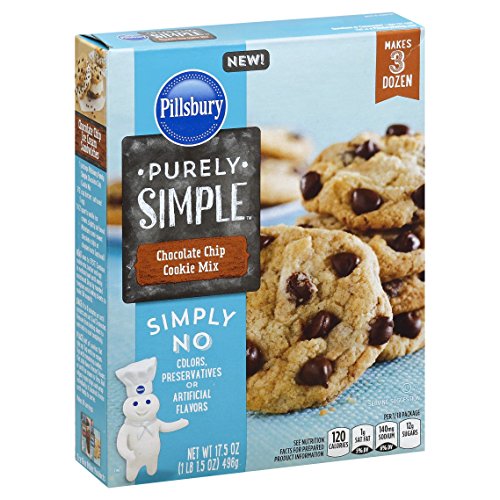 Pillsbury Purely Simple Chocolate Chip Cookie Mix, 17.5 Ounce (Pack of 12)