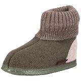 Giesswein 10035 Kramsach, Unisex - Kinder Hausschuhe, Grün (efeu 483), EU 25, (US 8)