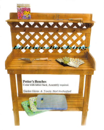 Cedar Potting Bench Potters Table for Garden
