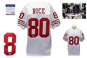 Autographed Jerry Rice Jersey - White GTSM - PSA/DNA Certified - Autographed NFL Jerseys