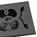 Accord AMFRBLV414 Floor Register with Victorian Design, 4-Inch x 14-Inch(Duct Opening Measurements), Matte Black