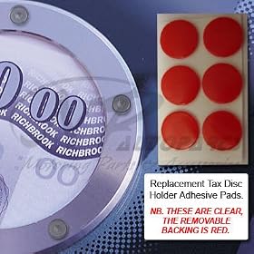 Clear Tax Disc Holder Fixing Pads