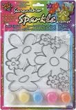 Stained Glass Look Suncatcher Kit 6X6-Sparkle Gel Flowers