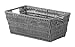 Whitmor Rattique Small Shelf Tote Grey