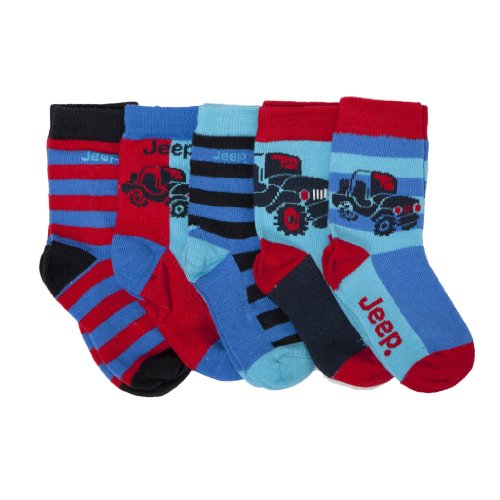 Best Price Clearance - Baby JEEP Socks Red and Blue (Pack of 5)