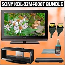 Sony Bravia M-Series KDL-32M4000/T 32-inch 720P LCD HDTV (Brown) + Sony DVD Player w/ TV Stand Accessory Kit