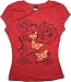 Apparel : Candie's Rose Butterfly Maroon Juniors T-Shirt Tee