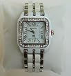Geneva Ceramic looking White Quartz Designer women watch with Diamonds Square Case Dail with Roman Numerber
