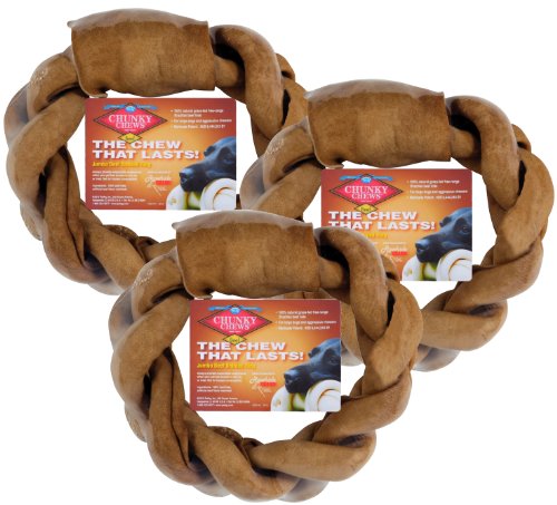 braided rawhide dog bones