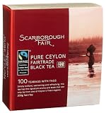 Review Scarborough Fair  / Scarborough Fair Fair Trade Pure Ceylon Black Tea, Tea Bags, 100-count, 7-Ounce Boxes (Pack of 6)