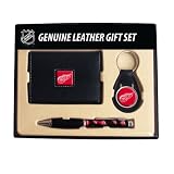 Detroit Red Wings Trifold Wallet Key Fob and Pen Gift Set