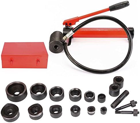 GreatRoyal 10t Rotatable Switch Hydraulic Punch Dies 22-60mm on Metal Plate Portable Design