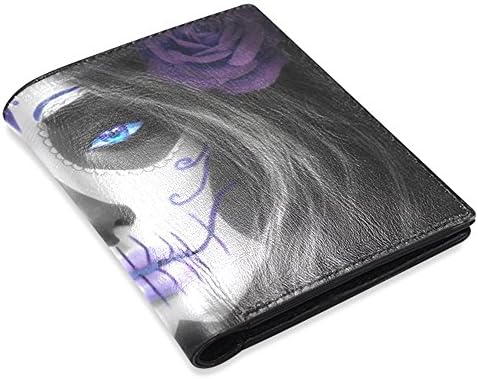 Neyyto Sugar Skull Men's Leather Wallet Purse