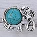 YAZILIND Vintage Lively Big Ring Round Rimous Elephant Shape