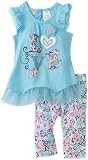 Young Hearts Baby-Girls Infant Love Print Tunic With Floral Legging Set