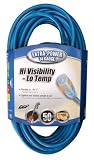 Coleman Cable 02468 14/3 SJTW Low-Temp Outdoor Extension Cord with Lighted End, 50-Foot