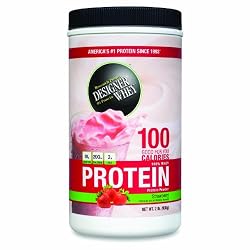 DESIGNER WHEY Protein Powder Supplement, Strawberry, 2-Pound Container