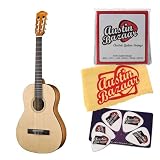 Fender ESC-105 Full-Size Classical Guitar Bundle with Strings, Pick Card, and Polishing Cloth - Natural, Rosewood Fretboard, Gig Bag