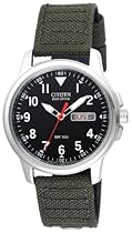  Citizen Eco-Drive Men's Canvas Strap Watch #BM8180-03E