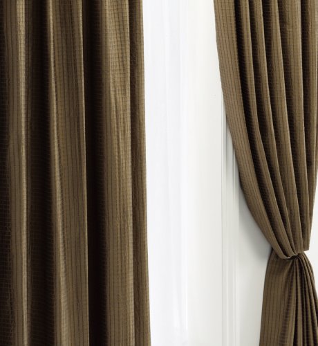 Graphic Grid Pencil Pleat Curtains