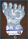 Blue Foot Shaped Bathroom Floor Rug Mat Anti Skid