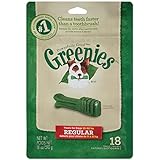 GREENIES Dental Chews Regular Treats for Dogs - Mega TREAT-PAK Package 18 oz. 18 Count
