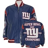 New York Giants Super Bowl XLII Champions Commemorative Leather Jacket at G-III Sports