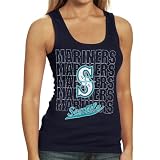 Seattle Mariners Ladies Navy Blue Repeater Tank Top
