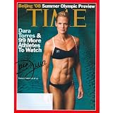 Dara Torres Autographed Time (Beijing Olympics Preview 8/4/08) Magazine