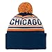 Outerstuff NFL Youth Boys 8-20 Cuffed Knit with Pom Hat-Deep Obsidian -1 Size, Chicago Bears