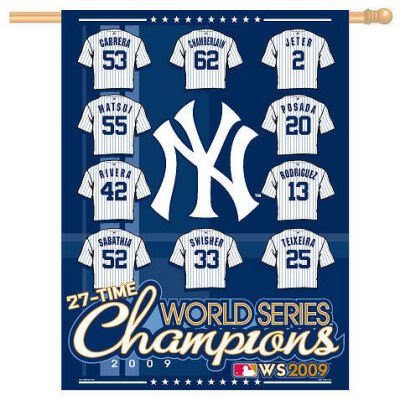 New York Yankees World Series Champions Team Banner Flag