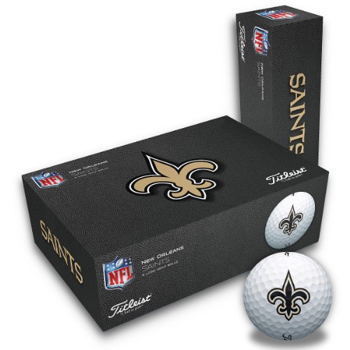 Titleist New Orleans Saints Half Dozen Set of Golf Balls