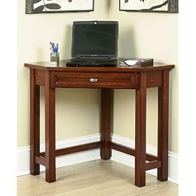 Corner Desk Contemporary Style in Cherry Finish