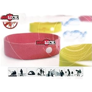 BUGS LOCK Anti Mosquito Natural Citronella Repellent Bracelet (5 BRACELETS) by BUGS LOCK