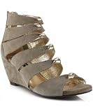 STEVEN BY STEVE MADDEN GABBEY Cutout Lace-Up Sandal Shoes TAUPE