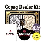 Copag Playing Cards Dealer Kit - 1546 Black/Gold Poker Regular