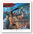 Cafe by the River by Didier Lourenco 32"x32" Art Print Poster
