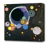 WASSILY KANDINSKY SEVERAL CIRCLES REPRODUCTION ON CANVAS W GALLERY WRAP STYLE FRAMING 24X24X1.5