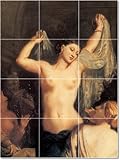 Theodore Chasseriau Nudes Tile Mural Residential Decor. 17x25.5 in. using (24) 4.25x4.25 tiles.