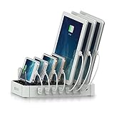Satechi 7台同時 7ポートUSB 充電ステーション (白)（iPhone 7/ iPhone 7 plus/iPhone 6 Plus/6/5S/5C/5/4S, iPad Air/Mini/3/2/1, Samsung Galaxy S6 Edge/S6/S5/S4/S3/Note/Note2/Tab, iPod, Nexus, HTCなど対応）