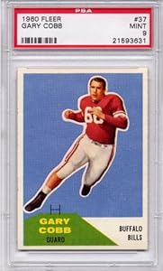 1960 Fleer Gary Cobb Buffalo Bills #37 PSA 9 MINT (Graded Football Cards)