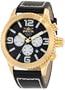 Invicta Men's 1428 II Collection Chronograph Black Dial Leather Watch