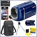 Sony DCR-SX40/L Palm-Sized Camcorder in Blue + 4GB Mmeory Stick + Sony Camcorder Case + Accessory Kit