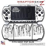 Chrome Drip on White WraptorSkinz Skin and Screen Protector Kit fits Sony P ....