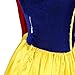 TIAOBU Adult Women Princess Costume Dress Hair Hoop Halloween Cosplay (X-Large, Yellow, Blue)