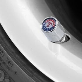 Texas Rangers 4-Pack Team Logo Valve Stem Caps