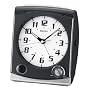 Seiko Bedside Alarm Clock Black Metallic Case #QHE050KLH