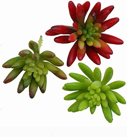 Neomark Set of 3 Artificial Succulent Plants for Office Home Decor (Multi Crassulaceae)